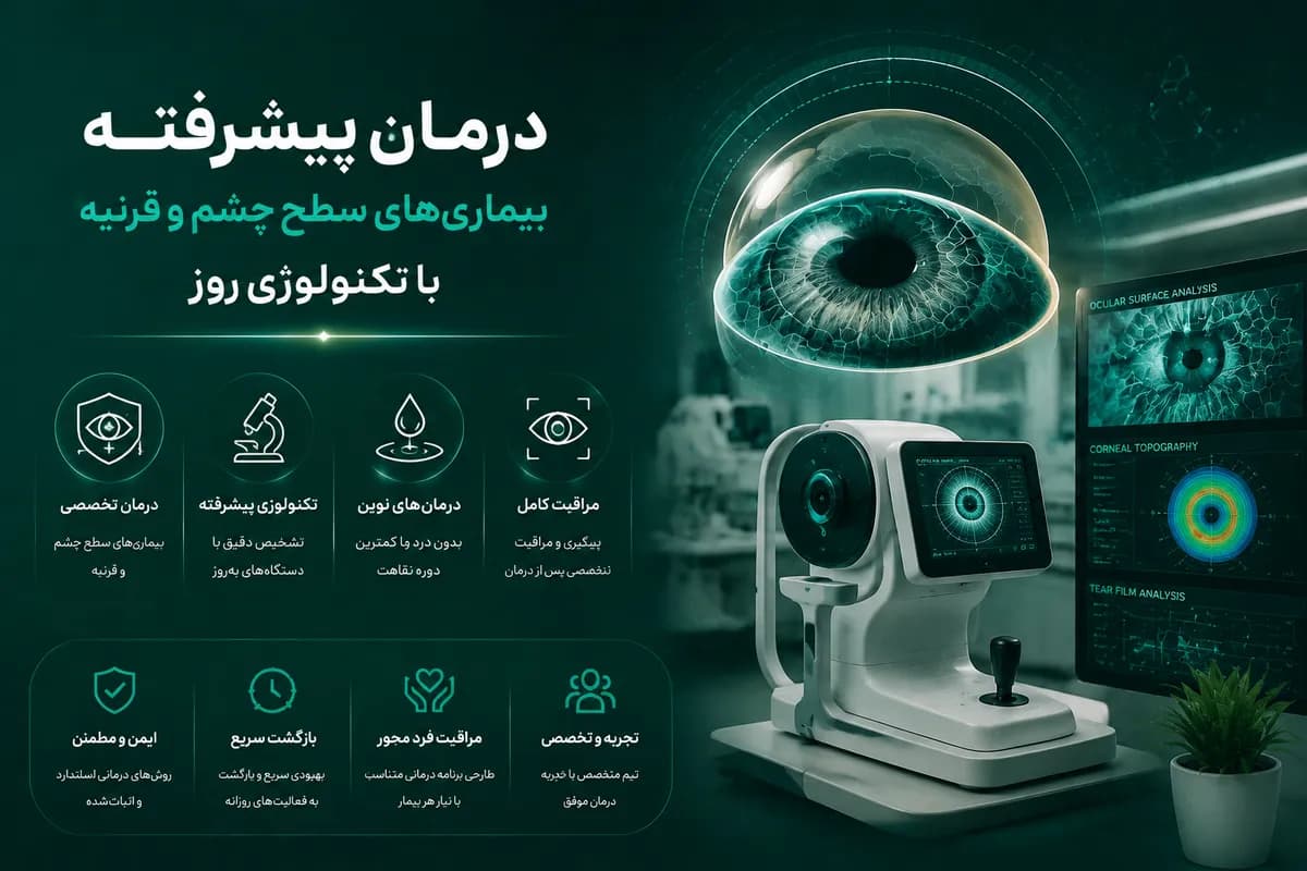 درمان پیشرفته بیماریهای سطح چشم و قرنیه با تکنولوژی روز