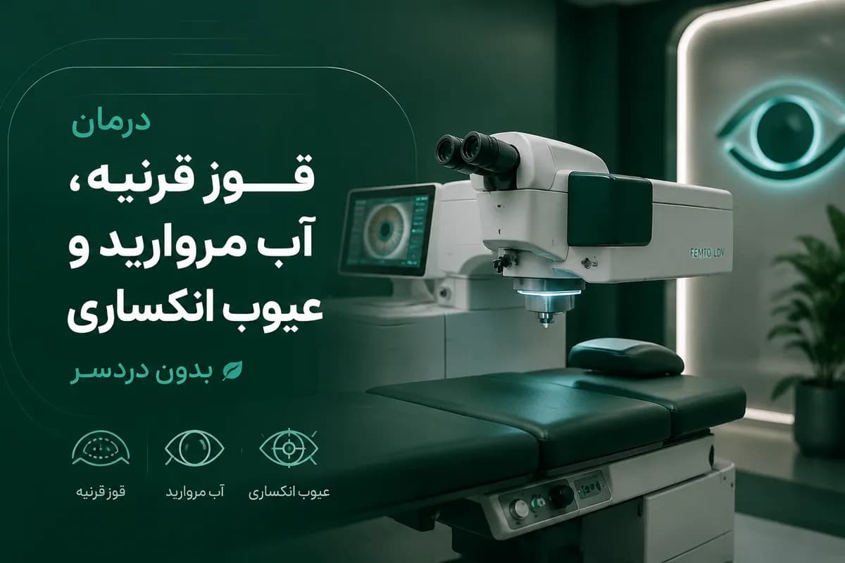 درمان قوز قرنیه، آب مروارید و عیوب انکساری بدون دردسر