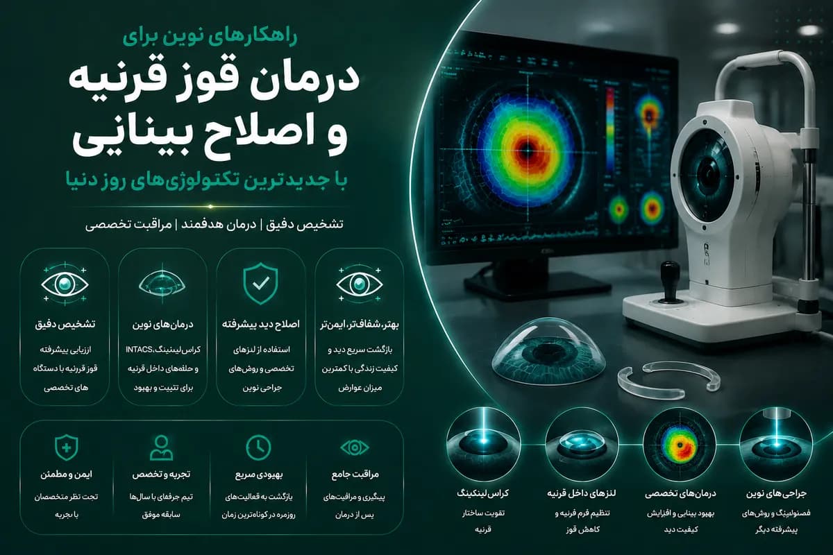 راهکارهای نوین برای درمان قوز قرنیه و اصلاح بینایی