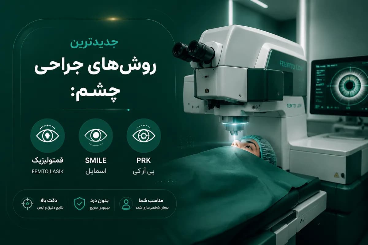 جدیدترین روشهای جراحی چشم: فمتولیزیک، SMILE، PRK